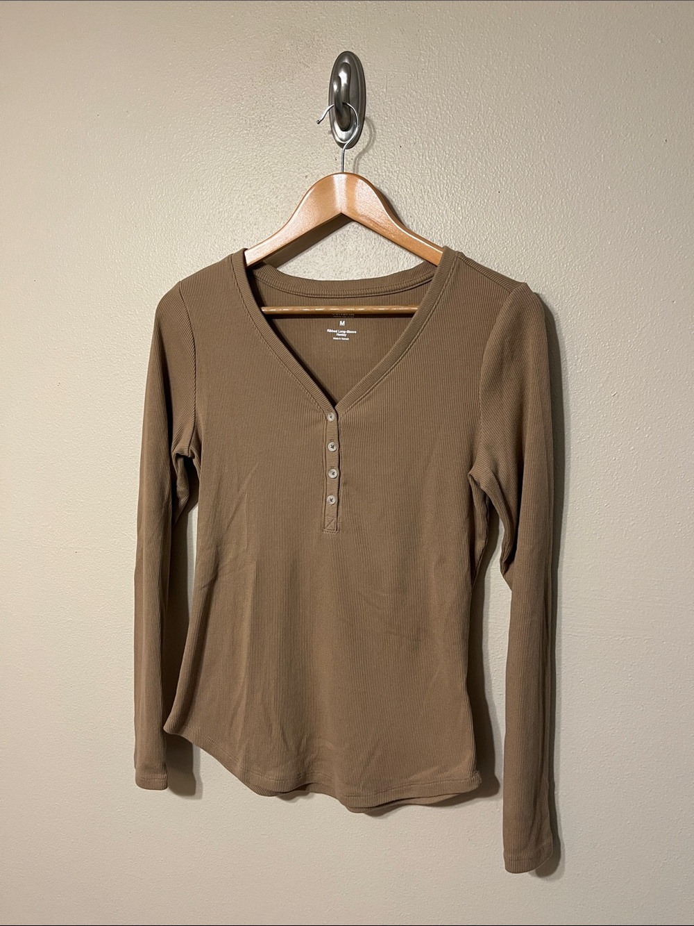 Sonoma Ribbed Long Sleeve Henley